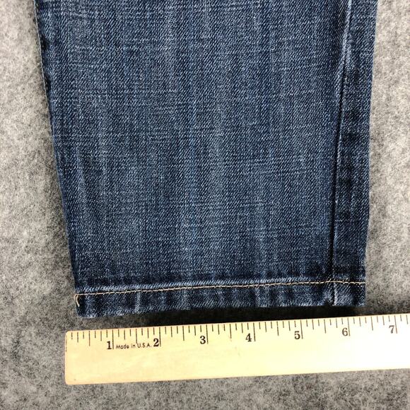 Hidden Women Jeans 11 Cropped Straight High Rise Medium Wash Distressed USA Made - Picture 12 of 13